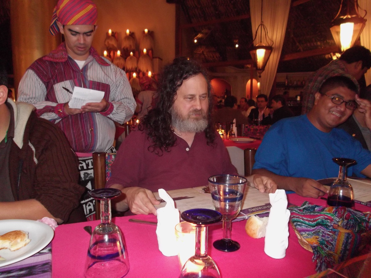 Cenando con Richard Stallman