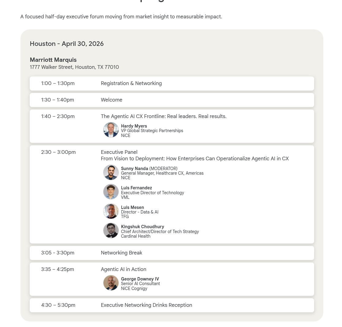 AI-First CX World Tour program